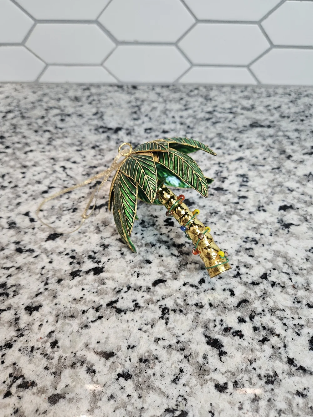 Cloisonne Palm Tree Hanging Ornament